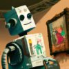 DALL·E visits an art museum, digital illustration